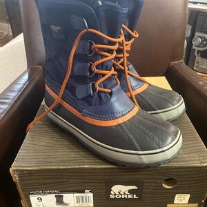 Sorel Winter Carnival Boots - Blue and Orange